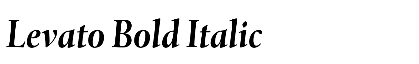 Levato Bold Italic